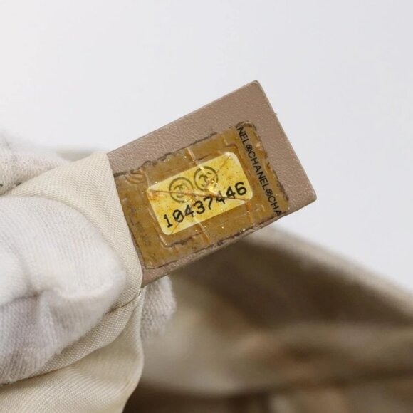 CHANEL New Travel Line Tote Bag Nylon Beige Gold CC Auth ti3466 - Picture 11 of 16